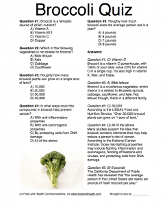 Broccoli Quiz