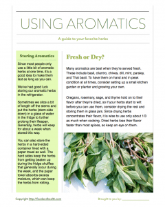 Using Aromatics: A Guide