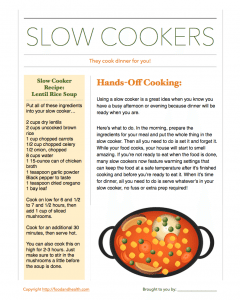 Slow Cooker Handout