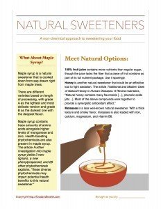 Natural Sweetener Handout