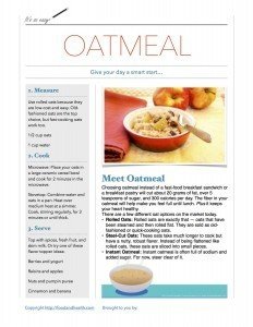 Free Oatmeal Handout