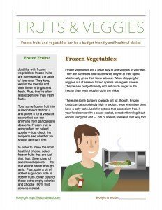 Frozen Fruits and Vegetables