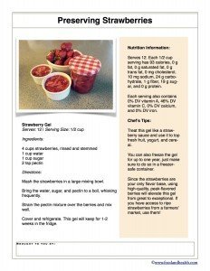 Strawberry Gel Recipe Handout
