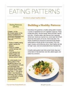 Healthy Eating Patterns Handout