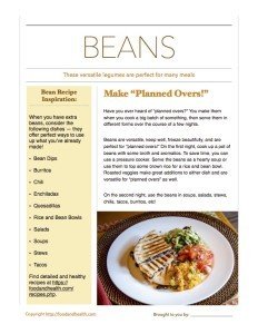 Cook Once Serve Twice Beans