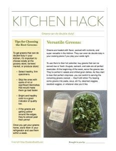 Kitchen Hacks Double Duty Greens