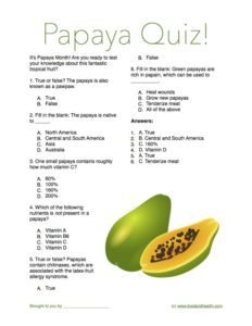 Papaya Quiz Handout
