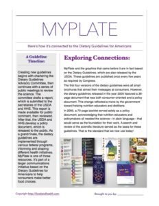 MyPlate and the DGA