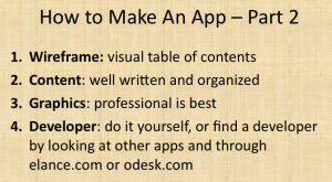 How to Make an App Part Two