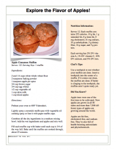 Apple Cinnamon Muffin Handout