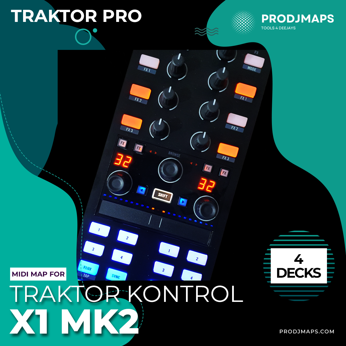Mapeo de Traktor Kontrol X1 MK2 para Traktor Pro Decks Beatjump — PRO  DJ Maps