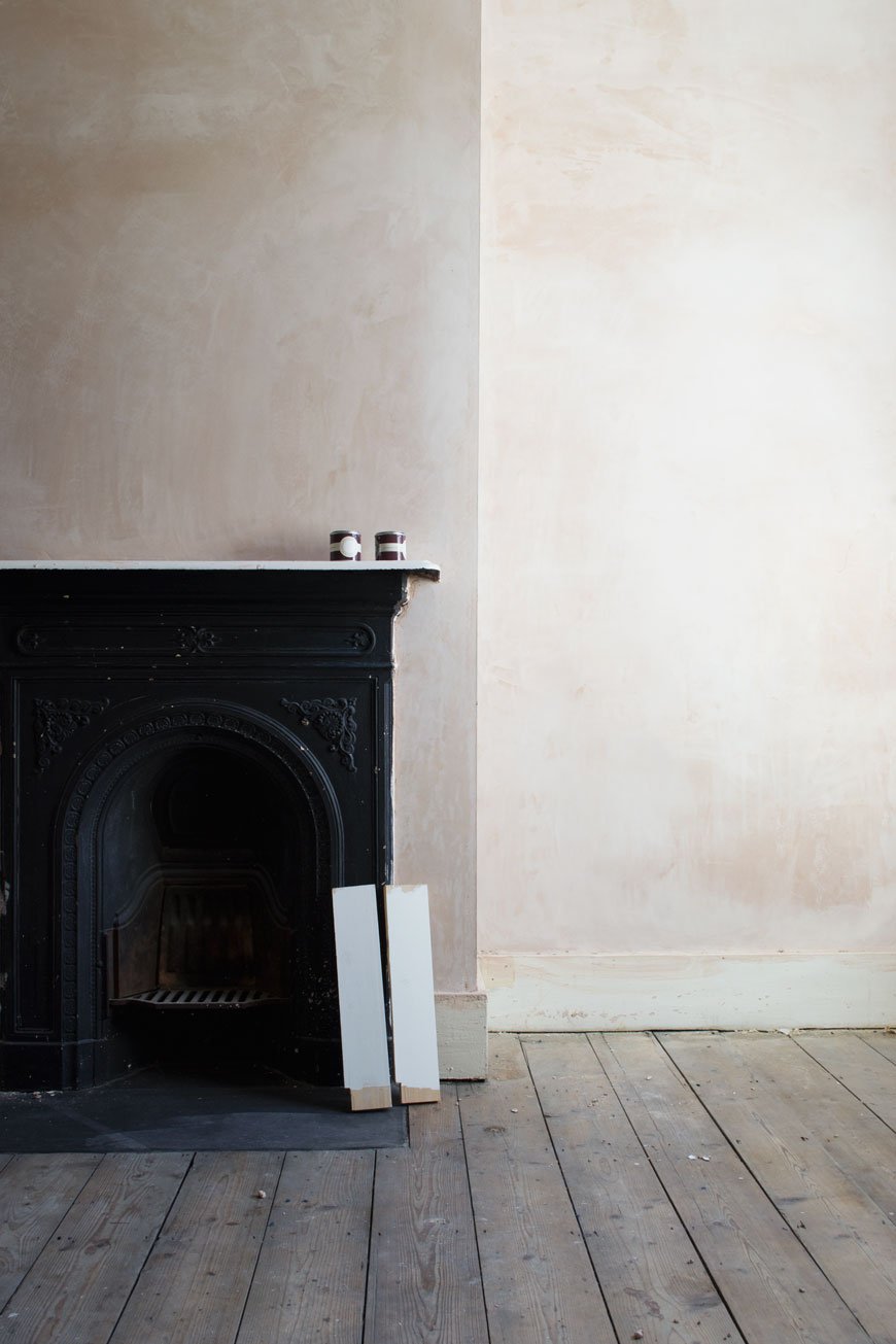 newly plastered walls and bare floorboards are part of the process when it comes to slow decorating 