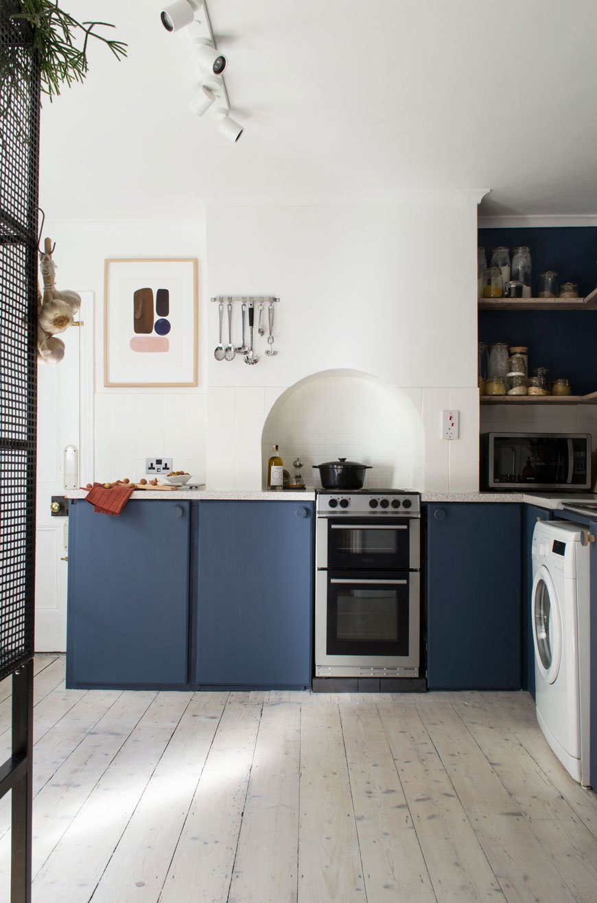 a bright white and blue kitchen refresh and the 6 things I've learnt about slow living