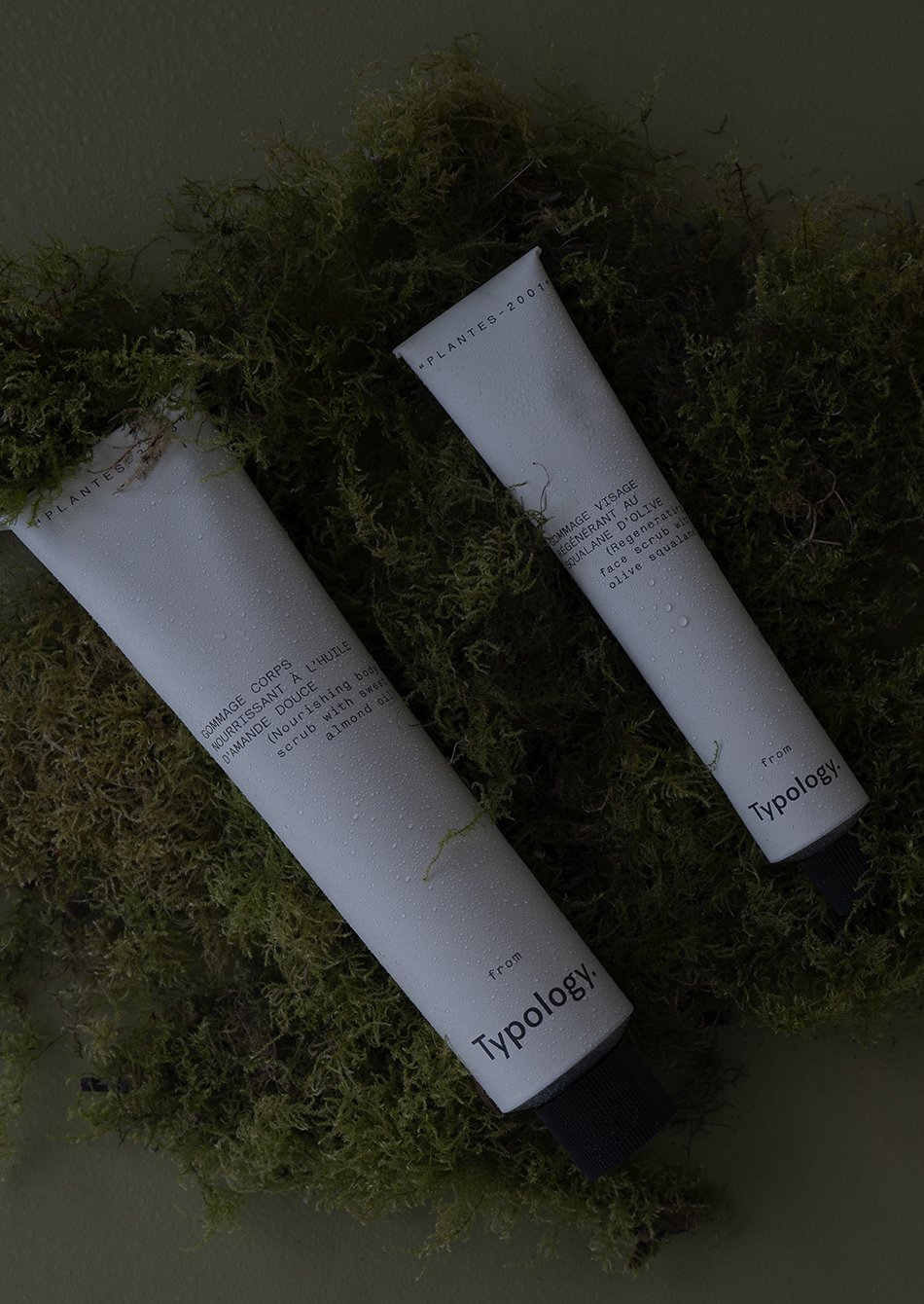Skincare in sustainable minimal style packaging created by French brand Typology. 
