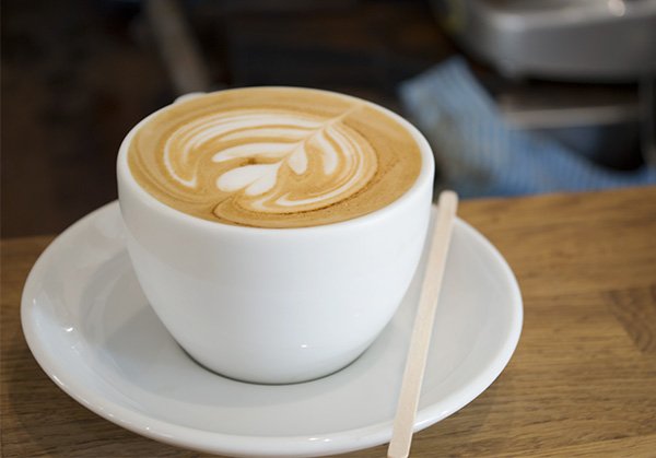 A latte from Deaf Cat Coffee, Rochester 