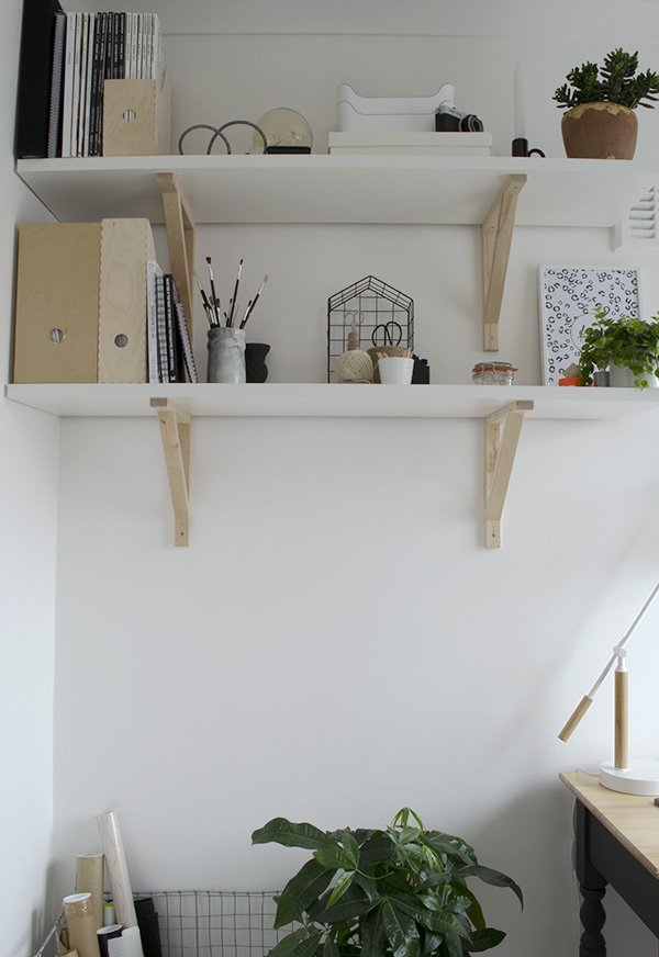 Mix and match IKEA shelving in my Scandi inspired, minimal workspace