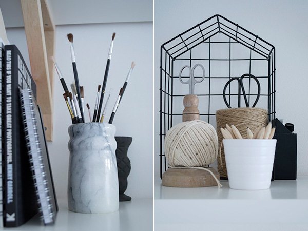 A closer look at the details in my minimal workspace makeover