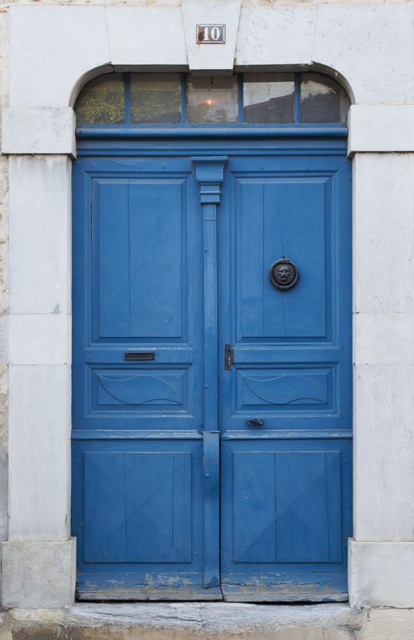 Marciac Midi Pyrenees South of France Rustic Blue Door