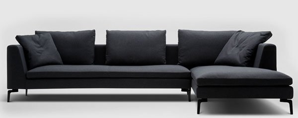 Contemporary sofa in dark blue by Camerich 