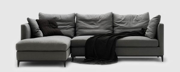 Contemporary sofa designed by Camerich in grey 