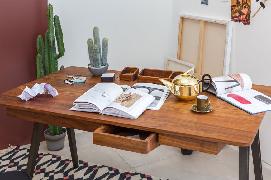 The Orson desk, designed by Matthew Hilton and part of my Heal's British Designers window styling