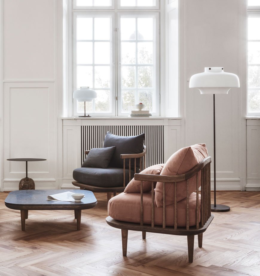 &tradition Fly Chair designed by Space Copenhagen, Nordic sofa chair, Snuggler chairs, Scandinavian design