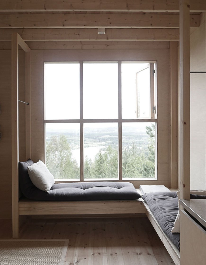 unique architectural holiday home experience, minimalist wood cabin Bergaliv Landscape hotel Sweden