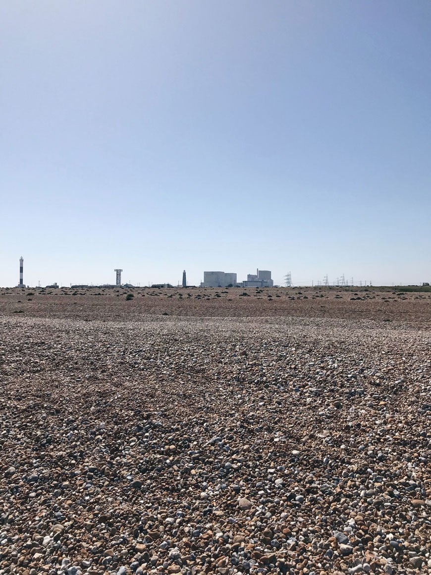 Dungeness Kent, Dungeness nuclear power station, shingle beach, The Fifth Continent, coastal wilderness, Kent coast