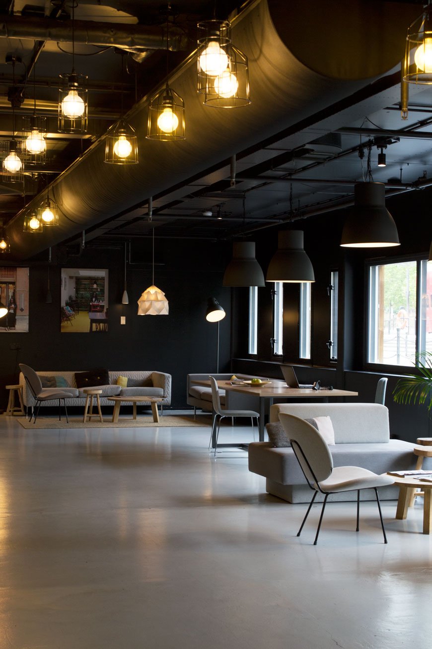 The industrial Dutch style gives the social spaces at Good Hotel London a feeling of pared-back luxury.