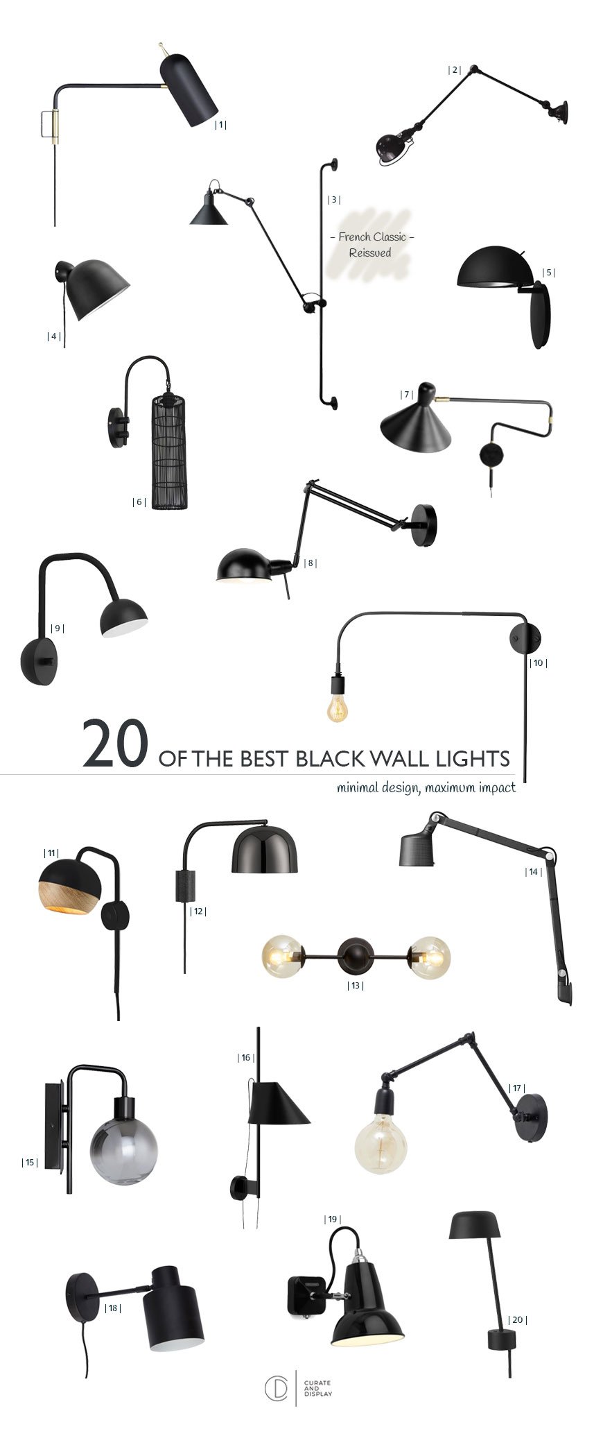 20 of the best black wall lights ranging from budget to blow out!