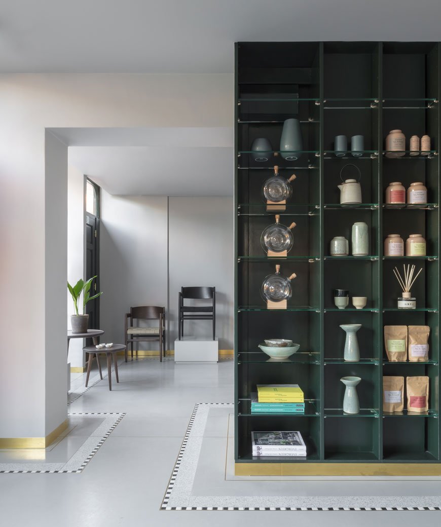 Inside the new Clerkenwell showroom, the Mater Gallery, displaying ceramics and Nordic design. 