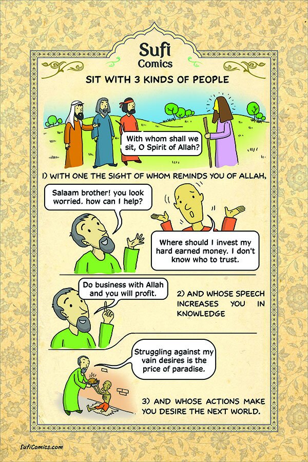 Sufi Comics: Sit With 3 Kinds of People