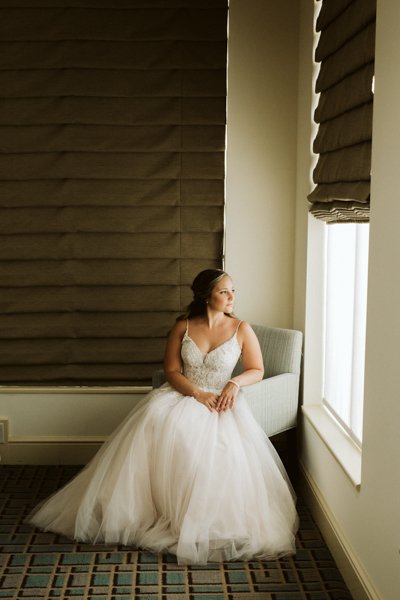 bride at the Hilton garden inn in Kitty Hawk NC 