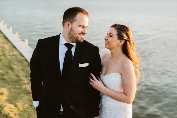 bride and groom outer banks wedding