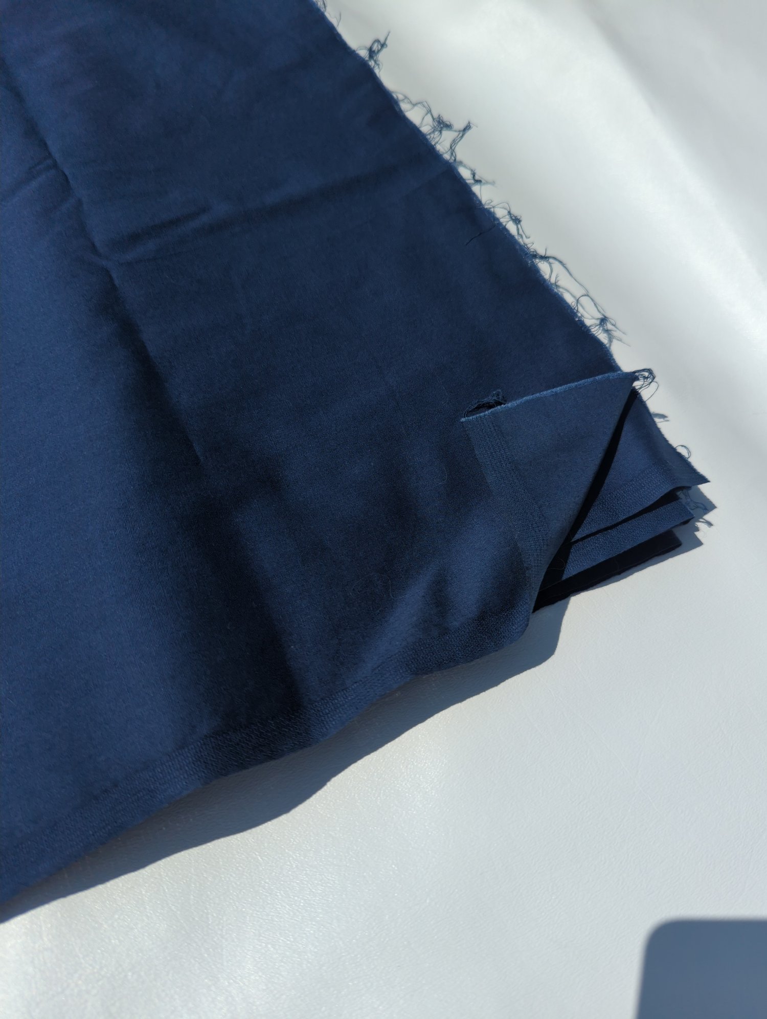 Linen precut fabric - navy blue - Fibra Creativa