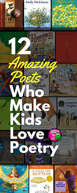 12 Amazing Poets Who Make Kids Love Poetry! Learn about the poetry of twelve different poets that upper elementary students enjoy reading. Suggested books are provided for each poet.