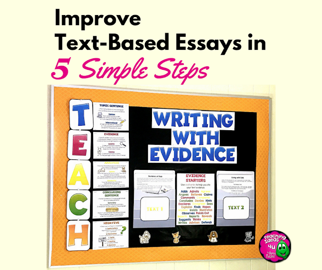 Improve Text-Based Essays in 5 Simple Steps - Learn how to use the TEACH strategy to improve Text-Based Essays. A free Outlining resource is included in the post.