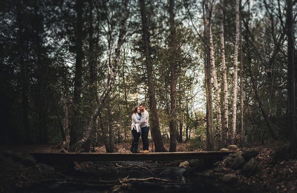Outdoor engagement photo