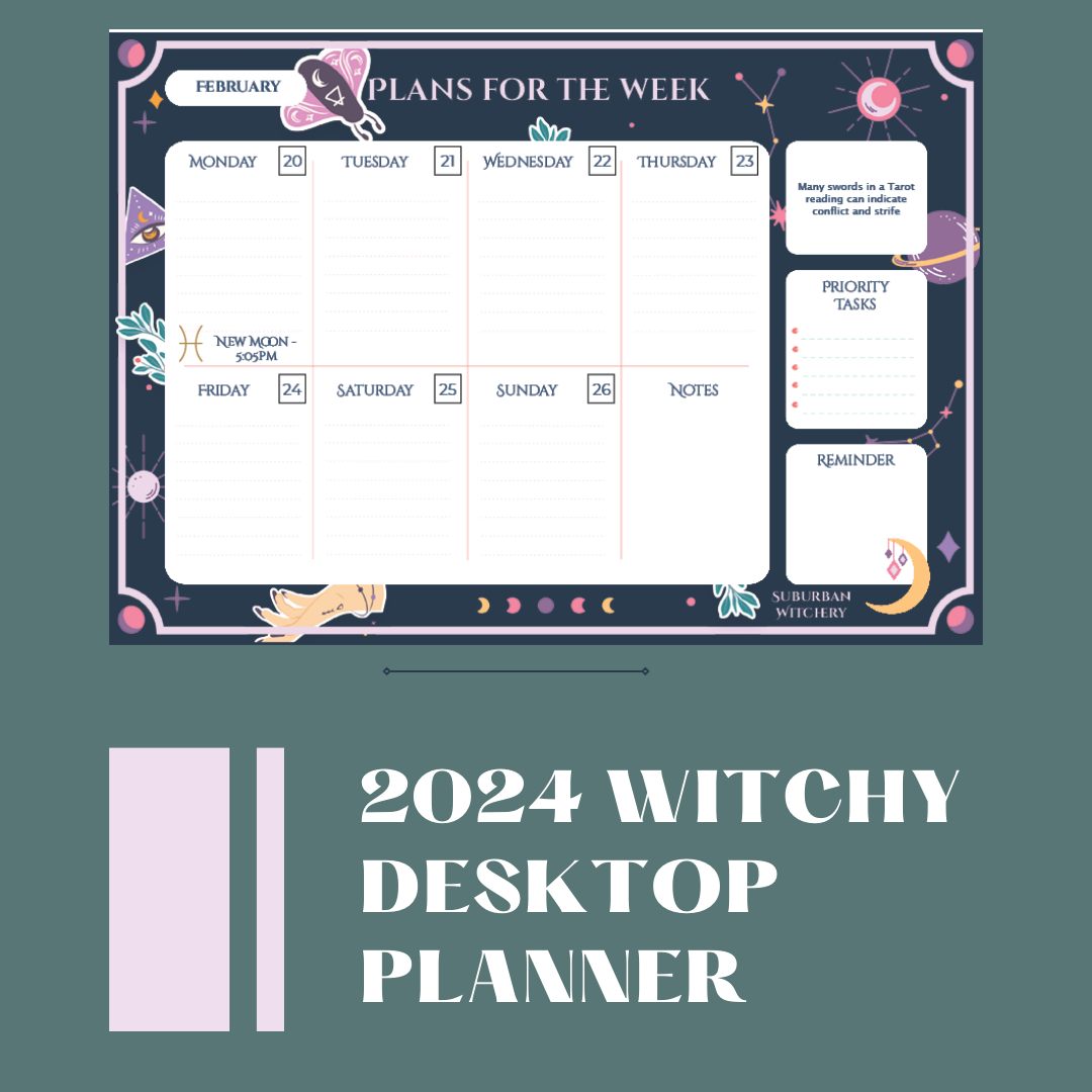 2024 Witchy Desktop Planner — Suburban Witchery