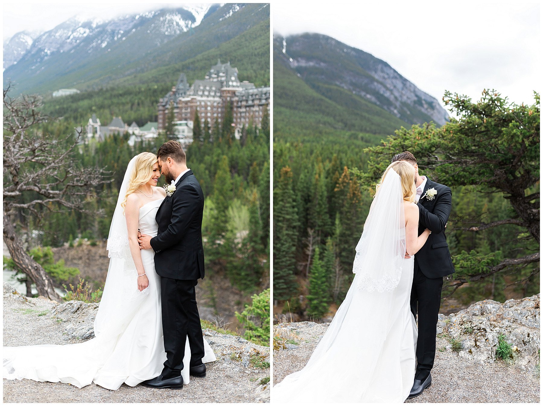 Banff mountain bride in Alberta 