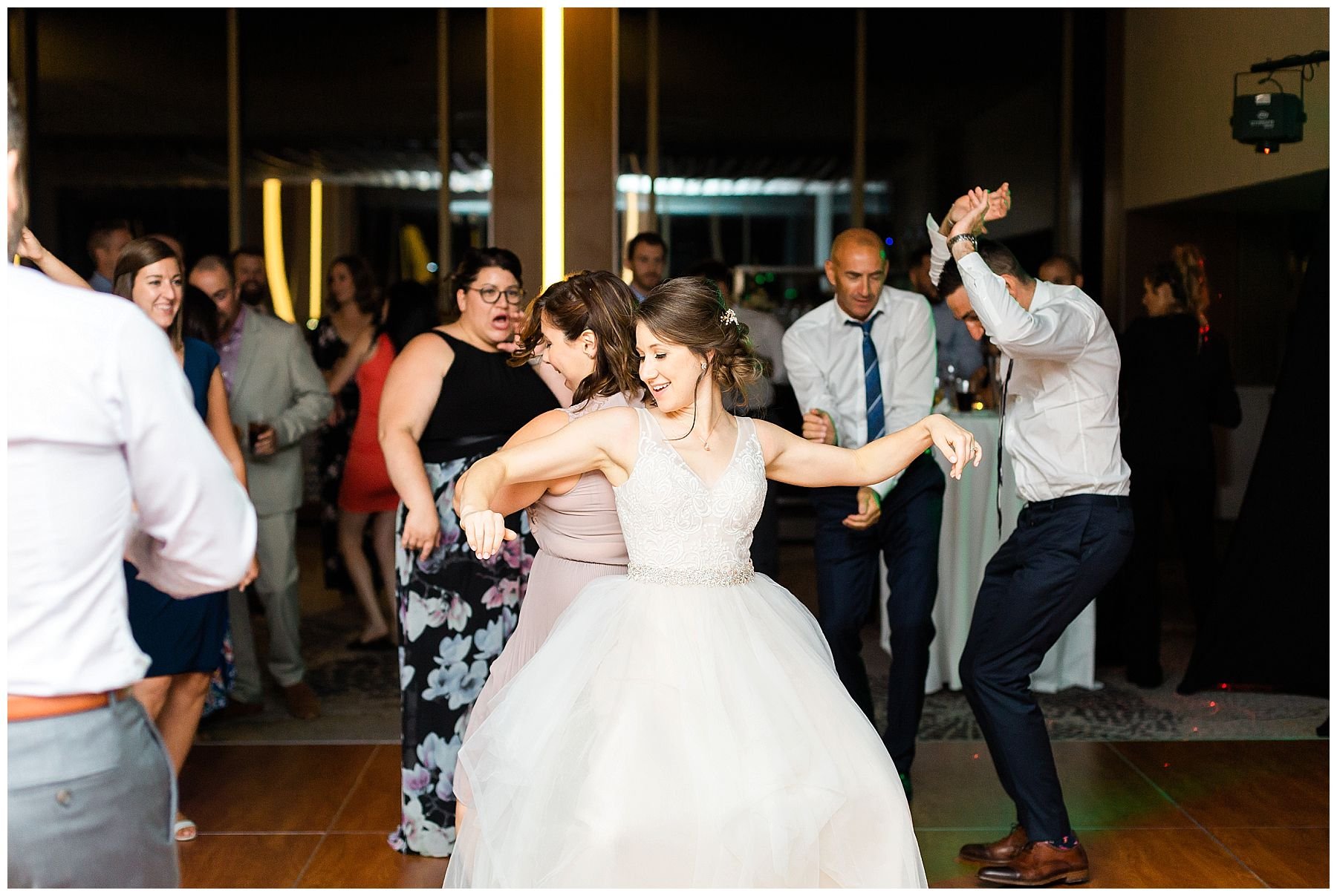 Guests dancing at hotel wedding in Ottawa