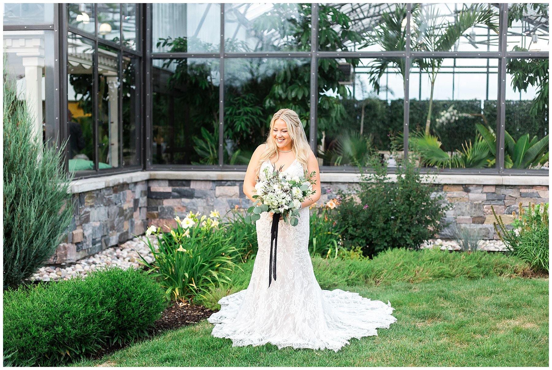 Justin Alexander wedding dress on classy and sophisticated bride