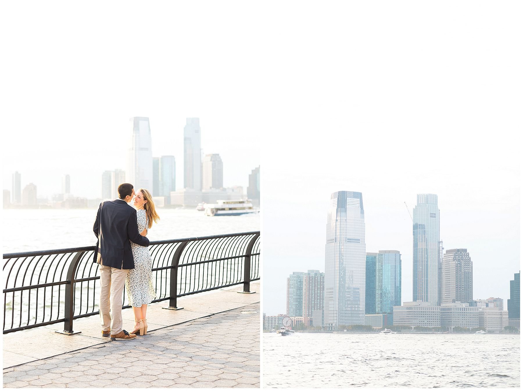 Waterfront lower Manhattan wedding photographer