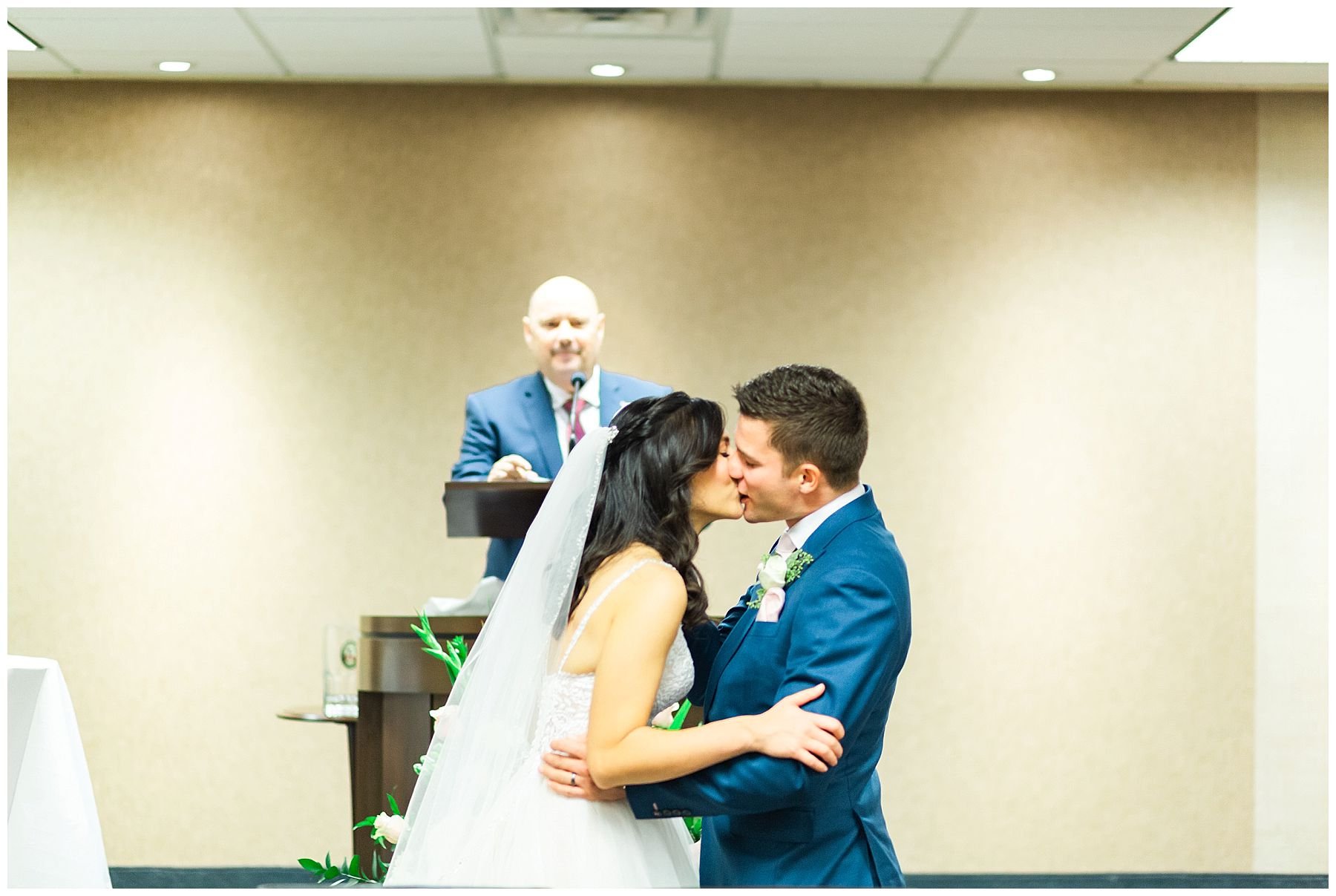 First kiss at ceremony