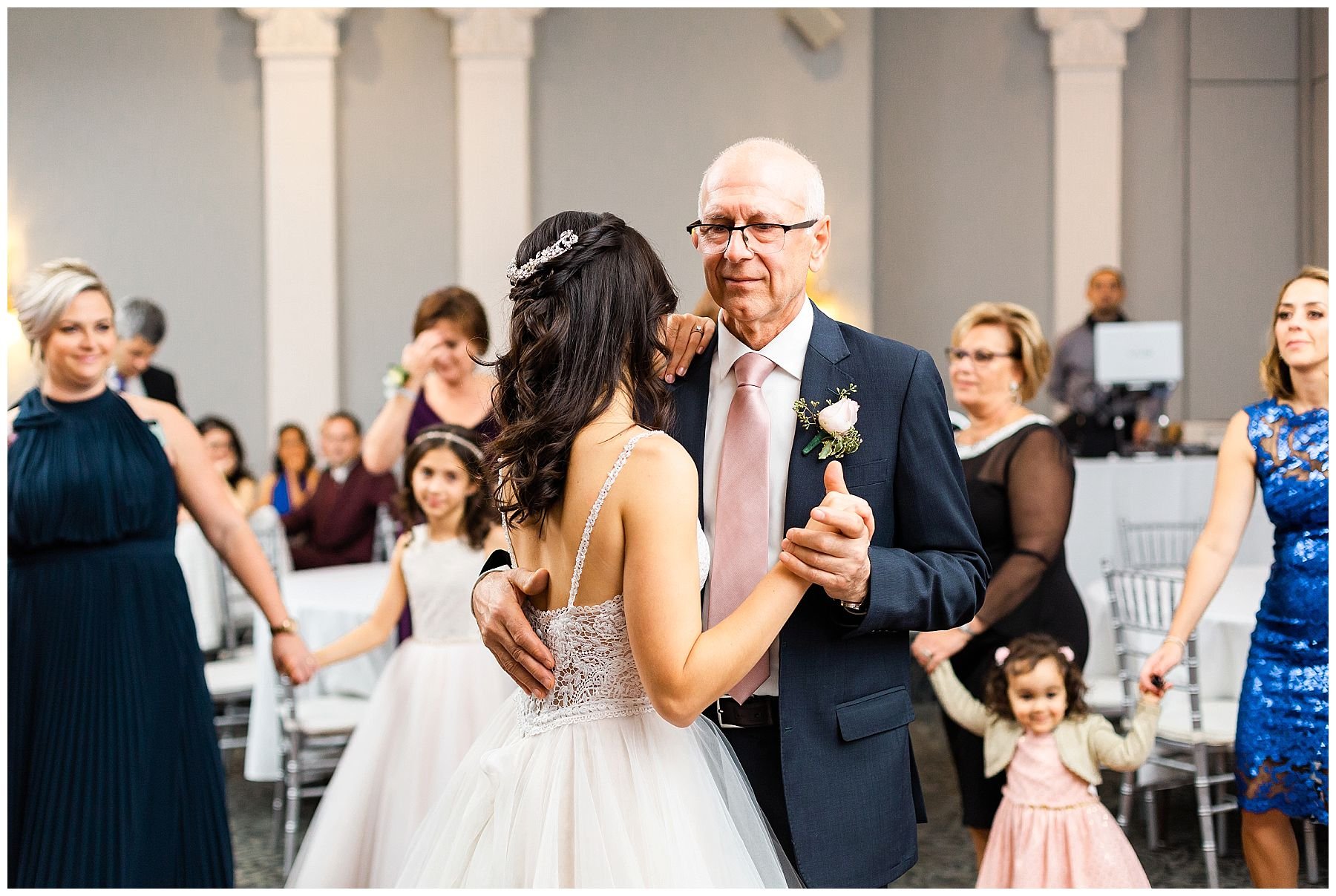 Father daughter dance at Italian wedding