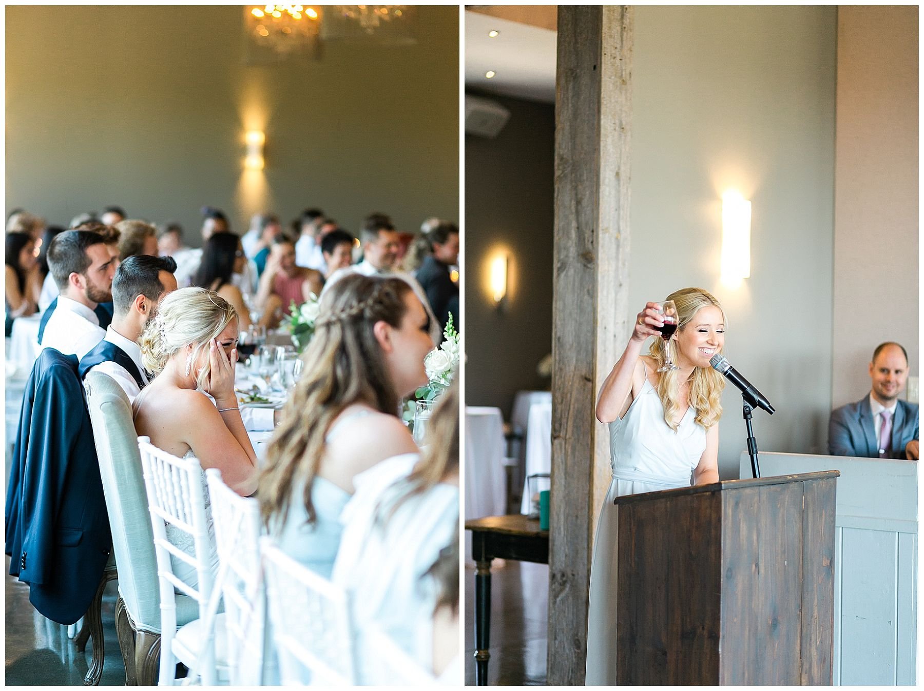 Maid of honor speech makes bride cry at le belvedere