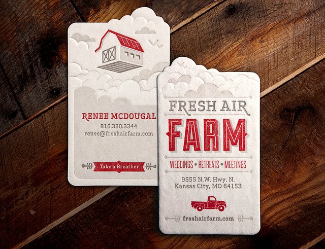 small business card design for event place