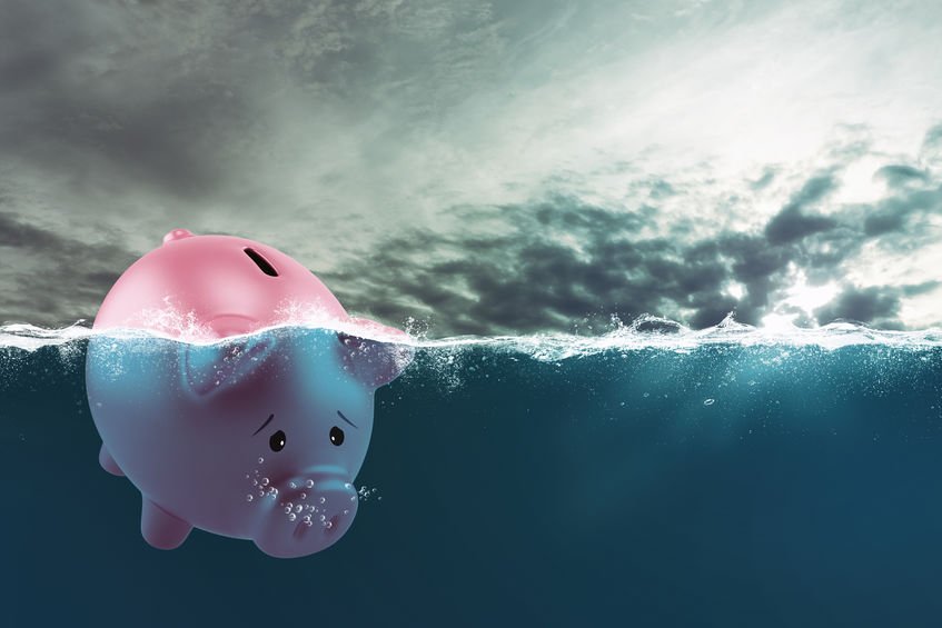 Business Emergency Fund Piggy Bank Floating