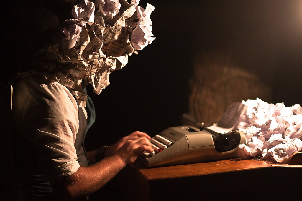 Writer with Paper Head