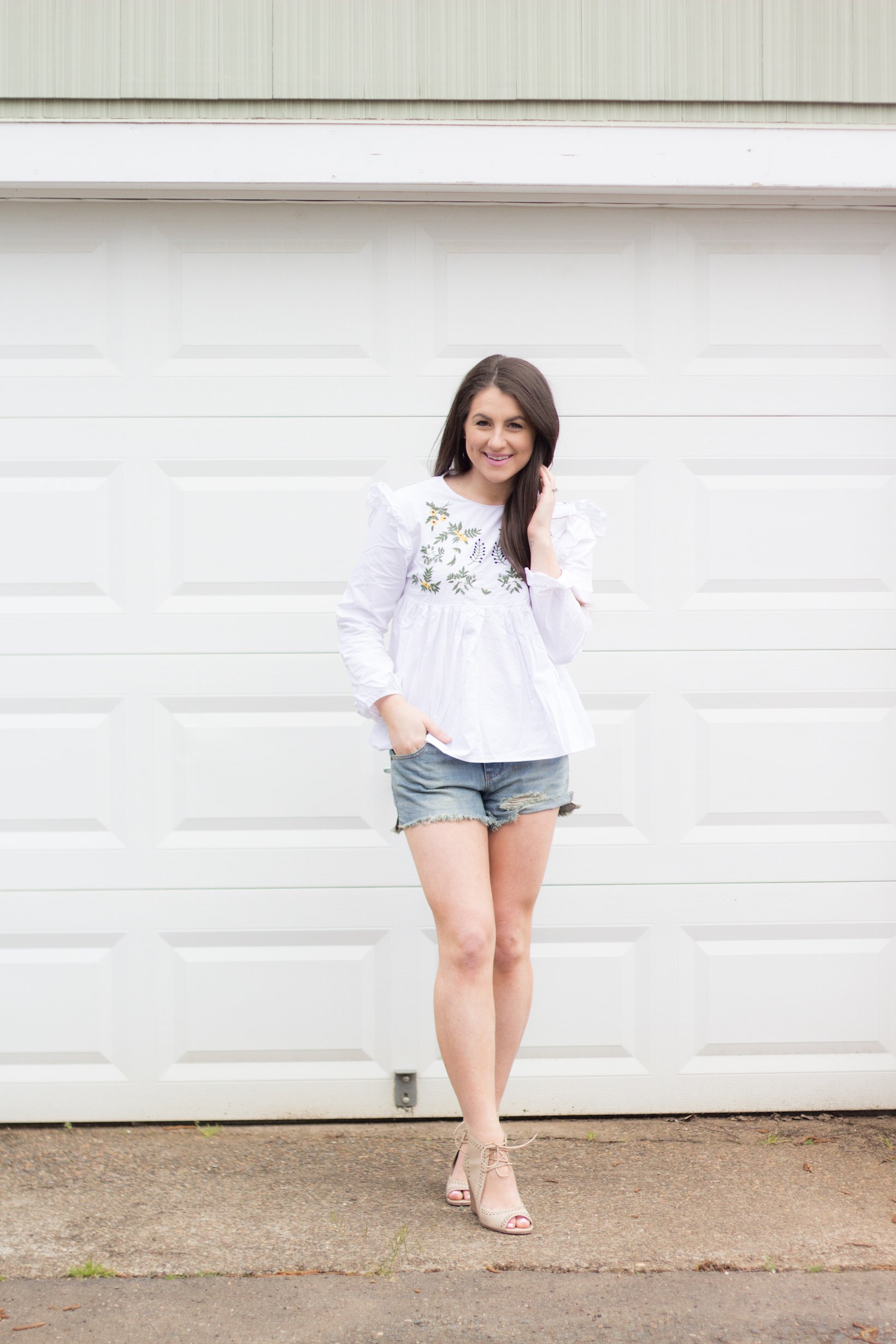 Embroidery shirt under $20 for Spring!